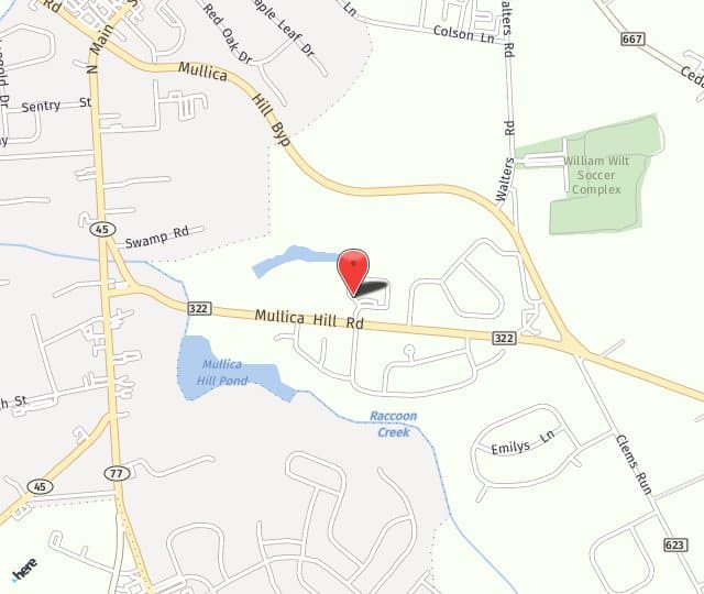 Location Map: 199 Mullica Hill Rd Mullica Hill, NJ 08062